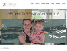 Tablet Screenshot of elevationshealthclub.com